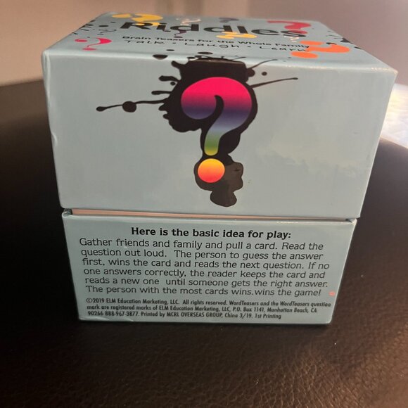 GAME Riddles Brain Teasers for the Whole Family Ages 7+ - Picture 5 of 8